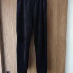 【裏起毛】コーデュロイ風 レギンスパンツ　ブラック