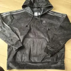 adidas コーデュロイ フード付きパーカー US L