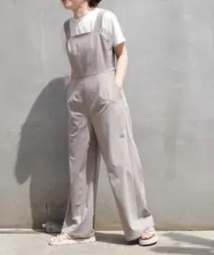 新品☆ natural couture ちょっとモードな大人のサロペ　Sサイズのサムネイル