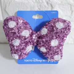 ディズニー　リボン　ヘアゴム　ピンク