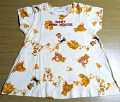 BABY PINK HOUSE クマ柄　Aライン 　Tシャツ