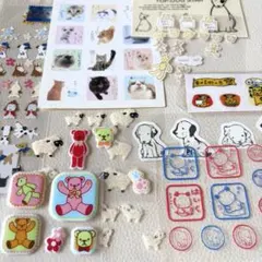 昭和 平成レトロ 動物デザインシール くま 犬 ネコ 羊