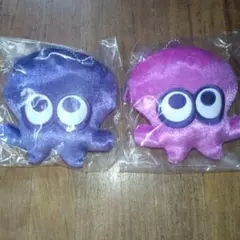 【セット】スプラトゥーン3　ダイカットコインケース　ブルー　パープル　タコ