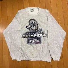 【メキシコ製】　00s MLB New York Yankees スウェット　灰のサムネイル