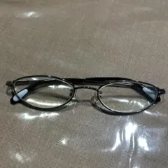 シルバーオーバルフレームメガネ(度あり)