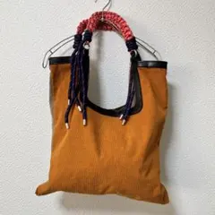 レア】SALDARINI サルダリーニ トートバッグ オレンジ キャンバス