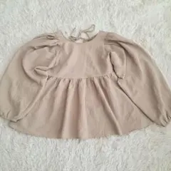 しまむら　ジャガード パフスリーブ ぽわん袖 カットソー チュニック
