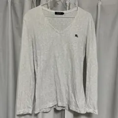 BURBERRY BLACK LABEL Vネック長袖シャツ　サイズ2