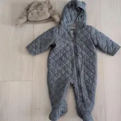 babyGap クマ耳　キルティングアウターロンパース 6-12ヶ月
