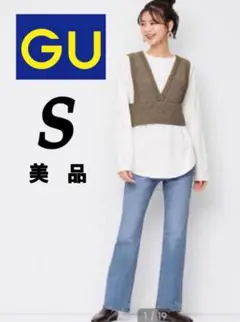 GU ジーユー　レディース フレアジーンズ デニム Sサイズ