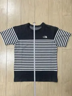 THE NORTH FACE ストライプ Tシャツ Mサイズ グレー