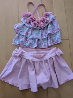 マザウェイズ　女の子用セパレート水着 110cm ピンク