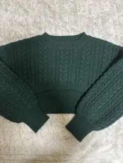 Heatherのケーブル極短ニット