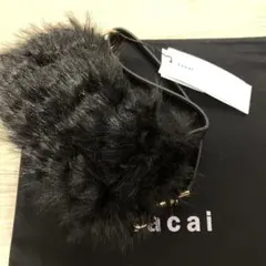 sacai ブラックファーハンドバッグのサムネイル