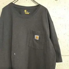 Carhartt/USED胸ポケットTシャツ/ビッグサイズ/ロゴ/ゆるだぼ