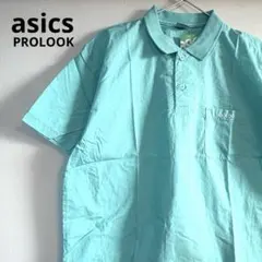asics PROLOOK ポロシャツ ミントグリーン L デッドストック 綿