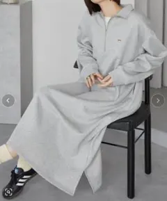 新品タグ　PENNEYS THE FOX ハーフジップ裏起毛スウェットワンピース