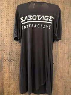 SABOTAGE ロゴ穴開き変形Tシャツのサムネイル