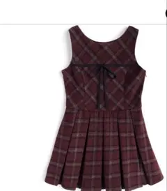 GRLチェック柄リボンノースリーブミニワンピース［dk1590］