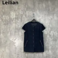 Leilian　コーデュロイ半袖ジャケット　羽織り　13+のサムネイル