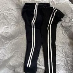 ネイビー・ブラック サイドストライプ ロングパンツ 130