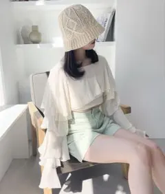 Heather メニーフリルプルオーバー