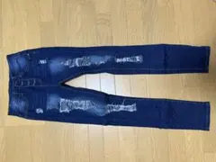 【SHEIN】 ダメージデニムパンツ スキニー