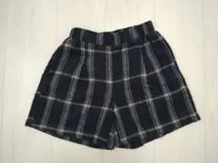 130サイズ チェック柄 ハーフパンツ
