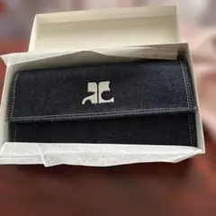 クレージュ.デニム長財布.ヴィンテージ.未使用