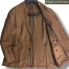 美品 タリアトーレ ダカールメタルボタンリネンミックスジャケット ブラウン 50のサムネイル