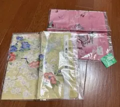 【未使用】友禅　ハンカチ　花柄　蝶