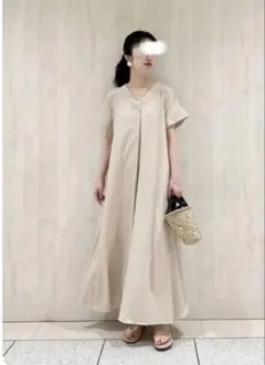 SLOBE IENA ラミーVネックワンピース