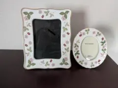 ウエッジウッド　ワイルドストロベリー　写真立て（2点セット）