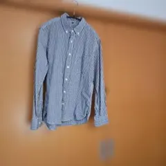 白黒チェック 長袖シャツ　 Sサイズ　無印良品　MUJI