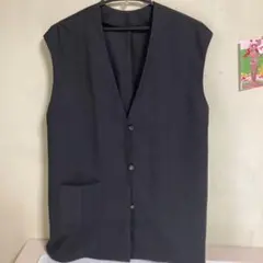ロングジレ、後身ギャザー入りのハンドメイド。