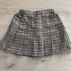 グローバルワーク　チェック柄プリーツスカート 120cm