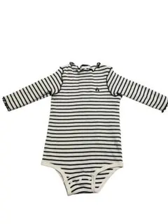 petit main ストライプ長袖ボディスーツ　70センチ