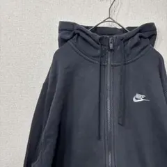 ナイキ　パーカー　ブラック　ジップ　ワンポイント　ロゴ　M 3717