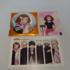 僕のヒーローアカデミア 麗日お茶子 缶バッジ ブロマイド ベースヤード