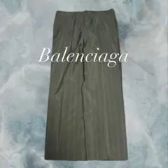 BALENCIAGA 極太 ストライプ スラックス 2タック 光沢のサムネイル