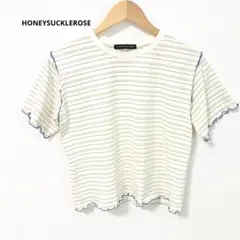 【美品】ハニーサックルローズ マルチボーダー メロウ 半袖Tシャツ Mライトオンのサムネイル