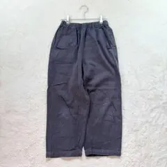 ✨【スタジオクリップ】S 黒 麻混 カジュアルパンツ ストレッチ春秋