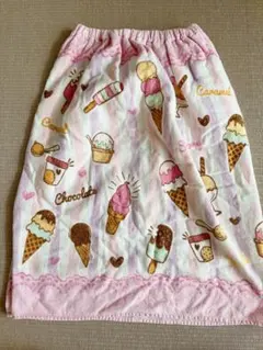 巻きタオル　ラップタオル 60cm スイートアイスクリーム　女の子
