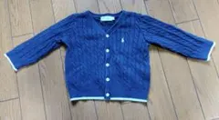 Ralph Laurenラルフローレン カーディガン 80cm ネイビー×白
