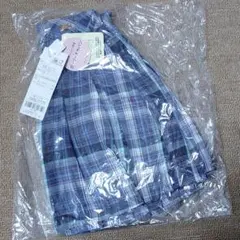 チェックプリーツスカパン ネイビー系