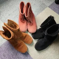 フリンジ付きブーツ 3足セット