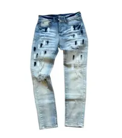 PURPLE BRAND ダメージスキニーデニム 28