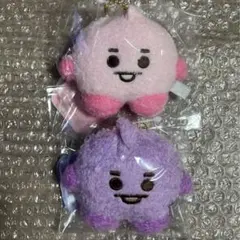 【BTS・BT21】SHOOKY たっとん ピンク&パープル マスコット(2点)