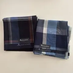 【未使用】Aquascutum アクアスキュータム ハンカチ 2枚セット