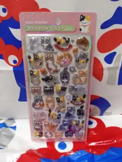 正規品　ボンボンドロップシール ねこ 猫　和柄
